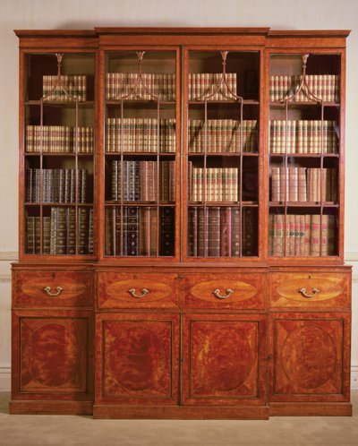 George III breakfront bookcase, late 18th century by English School